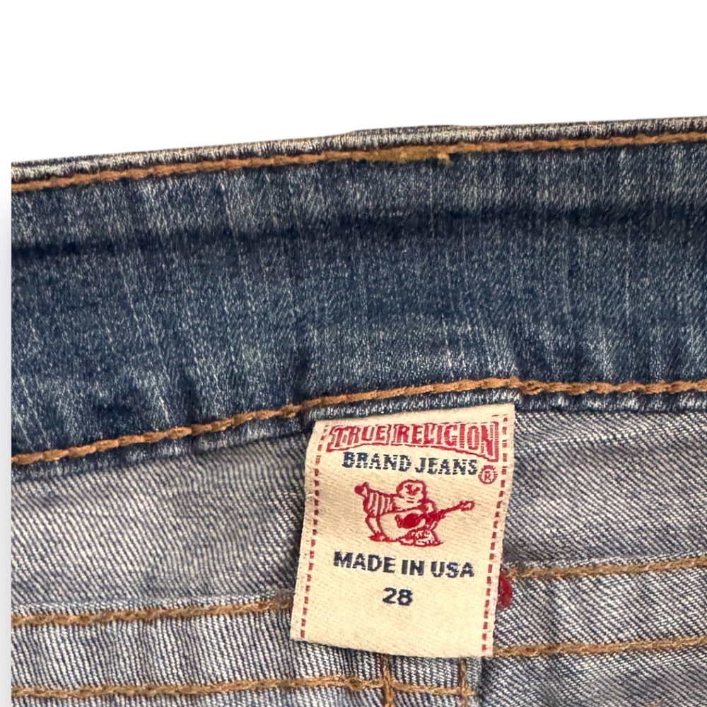 TRUE RELIGION plain wash straight leg jeans blue size 28 - Picture 4 of 15